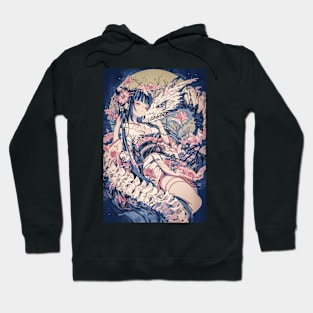 Geisha and Dragon 7805 Hoodie